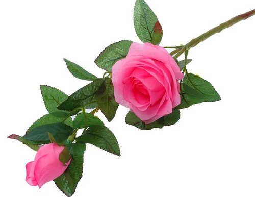 Цветы искусственные "Уральская роза" розовая