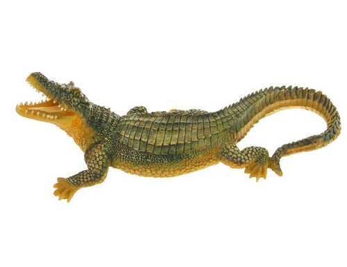 Садовая фигура "Крокодил" большая, жёлто-зелёная