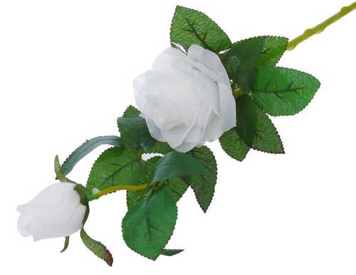 Цветы искусственные "Уральская роза" белая