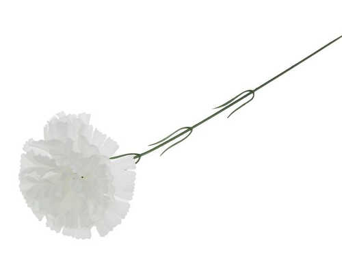 Цветок искусственный "Белая гвоздика"