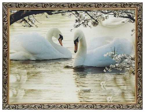 Гобеленовая картина "Лебеди" 64х84 см 