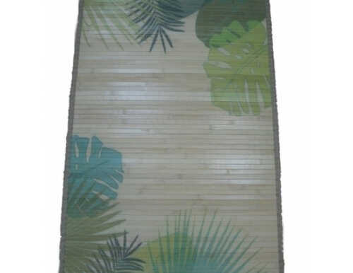 Циновка , бамбук.палочки, с подкладкой, с рисунком (70*120)