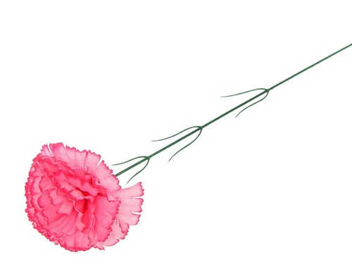 Цветок искусственный "Розовая гвоздика"